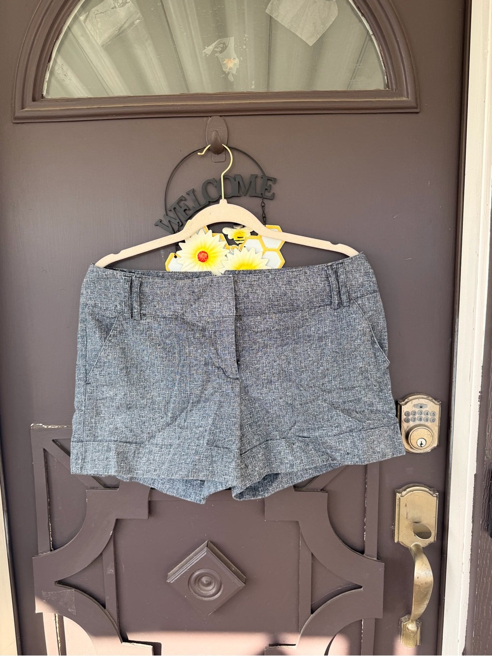 Express Gray Tweed-Look Women's Shorts